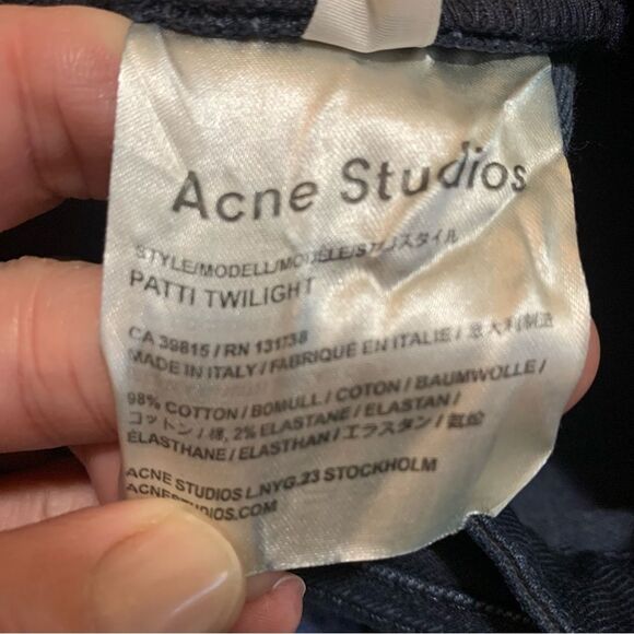 Acne Studios Women’s Navy Deep Blue Denim Jeans size 6 - Picture 8 of 11